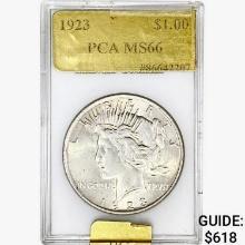 1923 Silver Peace Dollar PCA MS66