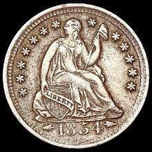 1854-O ARws Seated Liberty Half Dime CLOSELY UNCIR
