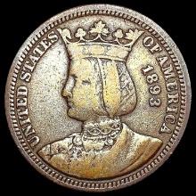 1893 Isabella Silver Quarter LIGHTLY CIRCULATED