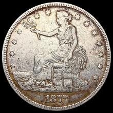 1877 Silver Trade Dollar NEARLY UNCIRCULATED