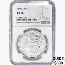 1894-O Morgan Silver Dollar NGC AU50