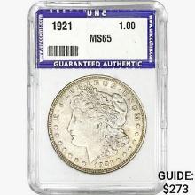 1921 Morgan Silver Dollar UNC MS65