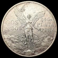 1921Mo Mexico Silve2 Pesos CLOSELY UNCIRCULATED