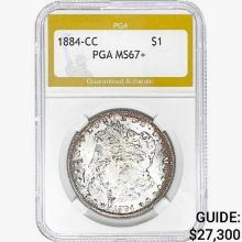 1884-CC Morgan Silver Dollar PGA MS67+