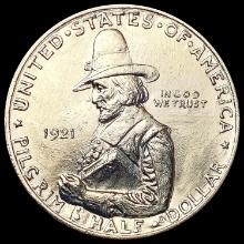 1921 Pilgrim Half Dollar CHOICE AU