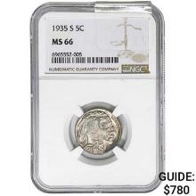 1935-S Buffalo Nickel NGC MS66