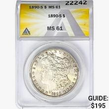 1890-S Morgan Silver Dollar ANACS MS61