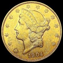 1904-S $20 Gold Double Eagle CHOICE AU