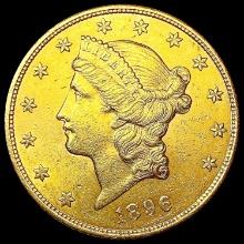 1896-S $20 Gold Double Eagle CHOICE BU