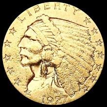 1927 $2.50 Gold Quarter Eagle NEARLY UNCIRCULATED