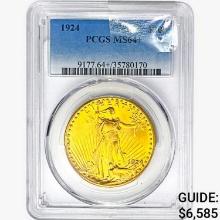 1924 $20 Gold Double Eagle PCGS MS64+