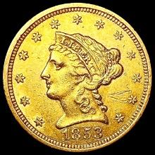 1853 $2.50 Gold Quarter Eagle CHOICE AU