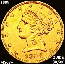 1889 $5 Gold Half Eagle