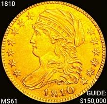 1810 $5 Gold Half Eagle UNCIRCULATED