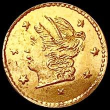 1871 Round BG-812 California Gold Quarter UNCIRCUL