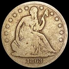 1863 Seated Liberty Half Dollar NICELY CIRCULATED