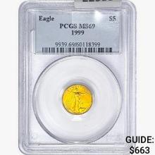 1999 $5 1/10oz. Gold Eagle PCGS MS69