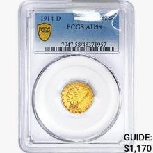1914-D $2.50 Gold Quarter Eagle PCGS AU58