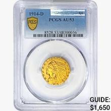 1914-D $5 Gold Half Eagle PCGS AU53