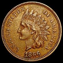 1866 Indian Head Cent NEARLY UNCIRCULATED