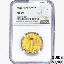 2007 $25 1/2oz. Gold Eagle NGC MS70