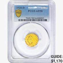 1925-D $2.50 Gold Quarter Eagle PCGS AU58
