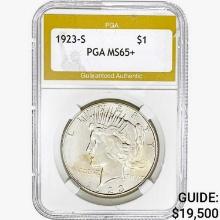 1923-S Silver Peace Dollar PGA MS65+