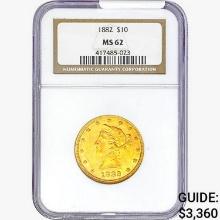 1882 $10 Gold Eagle NGC MS62