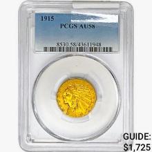 1915 $5 Gold Half Eagle PCGS AU58