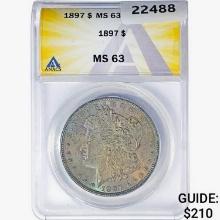 1897 Morgan Silver Dollar ANACS MS63