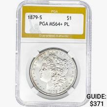 1879-S Morgan Silver Dollar PGA MS64+ PL