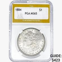 1884 Morgan Silver Dollar PGA MS65