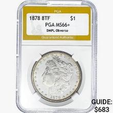 1878 7TF Morgan Silver Dollar PGA MS64+ REV 78