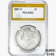 1887-O Morgan Silver Dollar PGA MS62