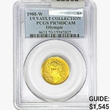 1988-W .2419oz. Gold $5 Olympics US Vault COLL. PC