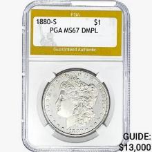 1880-S Morgan Silver Dollar PGA MS67 DMPL