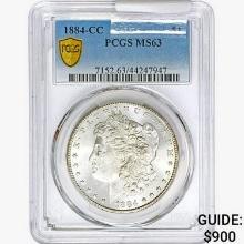 1884-CC Morgan Silver Dollar PCGS MS63