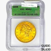 1895 $20 Gold Double Eagle ICG MS63