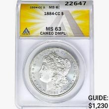 1884-CC Morgan Silver Dollar ANACS MS63 Cameo DMPL