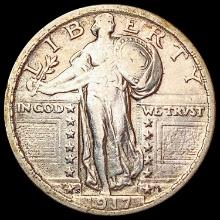 1917-S Ty 2 Standing Liberty Quarter NEARLY UNCIRC
