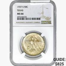 1937-S Texas Half Dollar NGC MS66