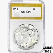 1923 Silver Peace Dollar PGA MS66