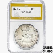 1873-S Silver Trade Dollar PGA MS61
