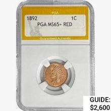 1892 Indian Head Cent PGA MS65+ RED