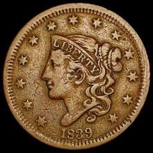 1839 Coronet Head Cent LIGHTLY CIRCULATED