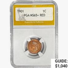 1901 Indian Head Cent PGA MS65+ RED