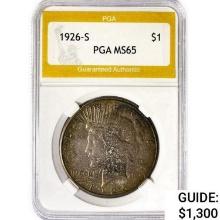 1926-S Silver Peace Dollar PGA MS65