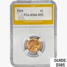 1929 Wheat Cent PGA MS66 RED