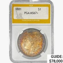 1881 Morgan Silver Dollar PGA MS67+