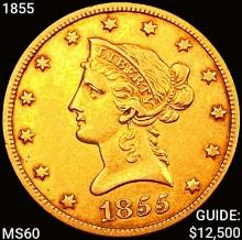 1855 $10 Gold Eagle